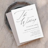 Invitation Mariage Moderne Simple Noir et Blanc