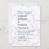 Invitation Mariage Moderne Simpliste en Marbre (Devant)