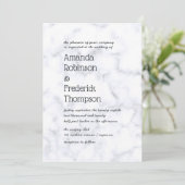 Invitation Mariage Moderne Simpliste en Marbre (Debout devant)