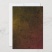 Invitation Mariage Moderne Sombre Automnal (Dos)