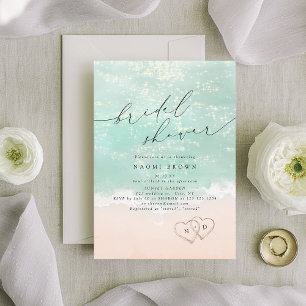 Invitation Mariage moderne sous le signe des coeurs sur la pl