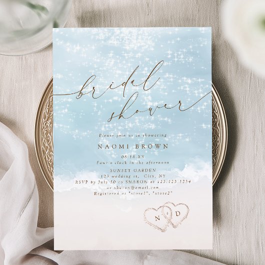 Invitation Mariage moderne sous le thème de la plage avec coe