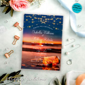 Invitation Mariage moderne Summer Sunset Beach Mason Jar