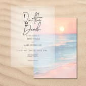 Invitation Mariage moderne Sunset Beach Arrière - plan Vellum