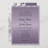 Invitation Mariage moderne tendance dans un Amethyst Purple D (Devant / Derrière)