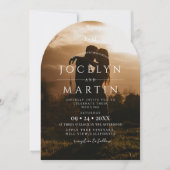 Invitation Mariage Moderne Tendance Noir et Blanc (Devant)