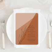 Invitation Mariage moderne Terra Cotta