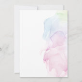 Invitation Mariage moderne transparent en soie (Dos)