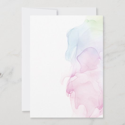 Invitation Mariage moderne transparent en soie (Dos)