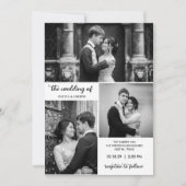 Invitation Mariage Moderne Trois Photos (Devant)
