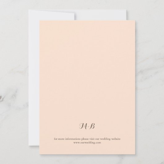 Invitation Mariage moderne Tropical Blue Beach Arbor Boho (Dos)