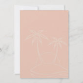 Invitation Mariage Moderne Tropical Orange Vibrant (Dos)
