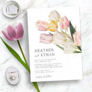 Invitation Mariage Moderne Tulipe
