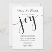 Invitation Mariage, Moderne, Typographie, Écriture, Invitatio (Devant)