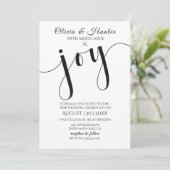 Invitation Mariage, Moderne, Typographie, Écriture, Invitatio (Debout devant)