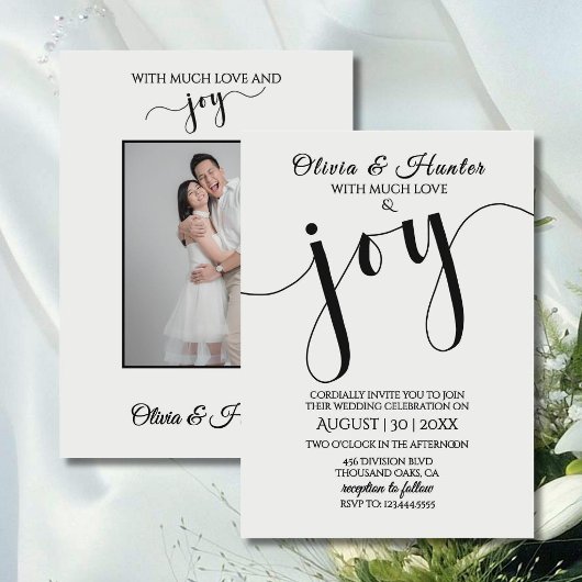 Invitation Mariage, Moderne, Typographie, Écriture, Invitatio
