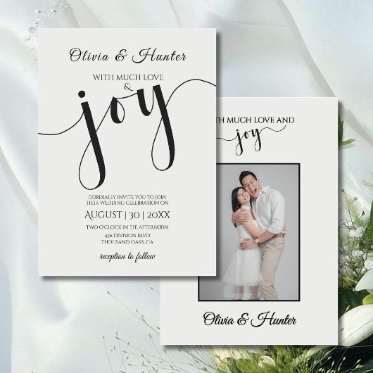 Invitation Mariage, Moderne, Typographie, Écriture, Invitatio