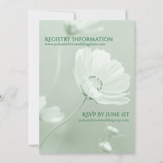 Invitation Mariage Moderne Typographie Script Floral Douce Me (Dos)