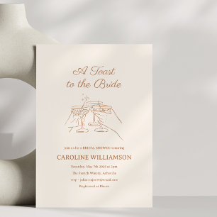 Invitation Mariage moderne : un toast à la mariée Martini Bab