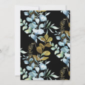 Invitation Mariage Moderne Vert Sauge Or Eucalyptus Rustique (Dos)