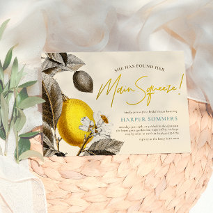 Invitation Mariage moderne vintage au citron et au jus de cit