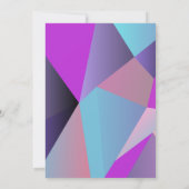 Invitation Mariage moderne violet géométrique coloré (Dos)