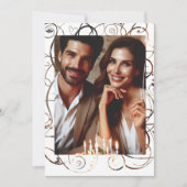 Invitation Mariage moderne Vow Renouvellement Anniversaire Ph (Devant)