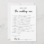 Invitation Mariage moderne Vows Bribs jeu Libs (Devant)