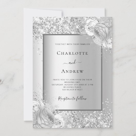 Invitation Mariage monochrome (Devant)