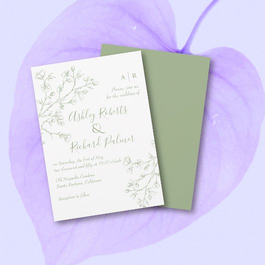 Invitation Mariage monochrome