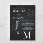 Invitation Mariage Monochrome German Und Script (Devant)