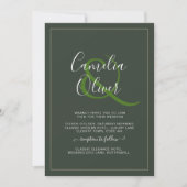 Invitation MARIAGE monochrome tout-en-1 (Devant)
