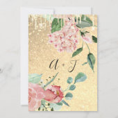 Invitation Mariage Monogram Drives Florals Mint Parties scint (Dos)