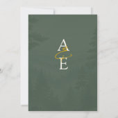 Invitation Mariage Monogramme Aquarelle Classique Rustique Ve (Dos)