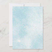 Invitation Mariage Monogramme Blue Ocean & Sandy Beach (Dos)