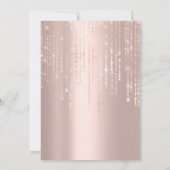 Invitation Mariage Monogramme Blush Chaînes Roses Confetti (Dos)