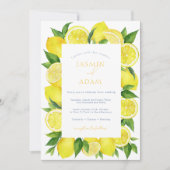 Invitation Mariage Monogramme Citron Italien (Devant)