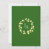 Invitation Mariage Monogramme Citron Italien (Dos)