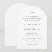 Invitation Mariage Monogramme Classique (Devant / Derrière)