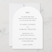 Invitation Mariage Monogramme Classique (Devant)