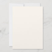 Invitation Mariage Monogramme Classique Noir & Bordure Ecru (Dos)