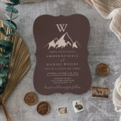 Invitation Mariage Monogramme de Clear Mountain Country