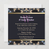 Invitation Mariage Monogramme de Pierres Précieuses (Dos)