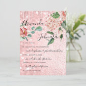 Invitation Mariage Monogramme Drives Florals Mint Parties sci (Debout devant)