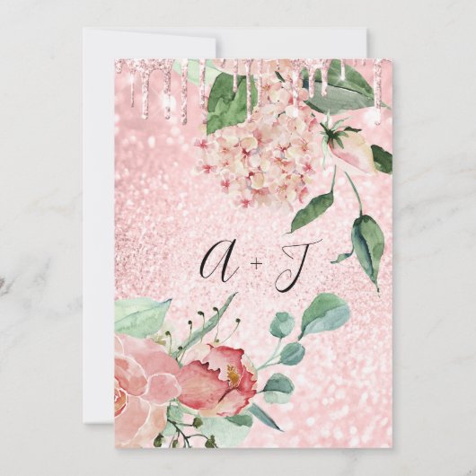 Invitation Mariage Monogramme Drives Florals Mint Parties sci (Dos)