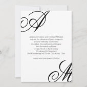 Invitation Mariage Monogramme Edge moderne (Devant)