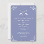 Invitation Mariage Monogramme et Flèches de périphérie (Devant)