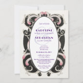 Invitation mariage Monogramme Luxe Art Déco Gatsby 1920 (Devant)