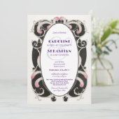 Invitation mariage Monogramme Luxe Art Déco Gatsby 1920 (Debout devant)