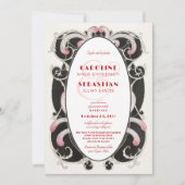 Invitation mariage Monogramme Luxe Art Déco Gatsby 1920 (Devant)
